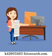 kvinde branche, holde, længe, bill.