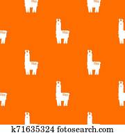 Llama pattern orange Llama pattern orange