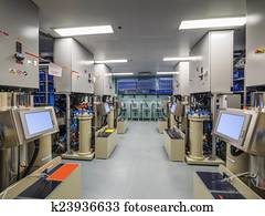 Medical biology laboratory interior