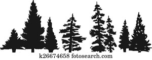 Pine tree silhouette Pine tree silhouette