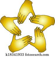 Vector Hands unity logo