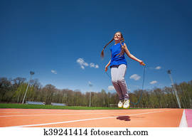 young girl, skipping lano, pri
