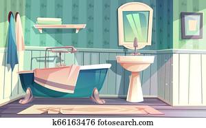 Bathroom provence vintage style interior Bathroom provence vintage style interior