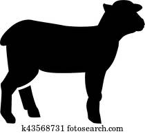 Lamb silhouette Lamb silhouette