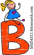 letter B girl letter B girl