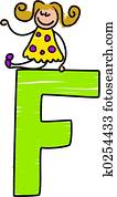 letter F girl letter F girl