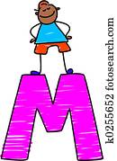 letter M boy letter M boy