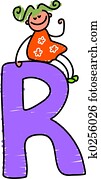 letter R girl letter R girl