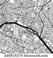 Paris France Vector Map Paris France Vector Map