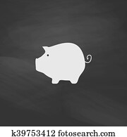 penge æske, computer, symbol