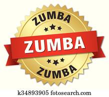 zumba 3d gold badge with red ribbon zumba 3d gold badge with red ribbon