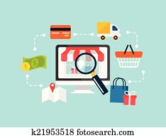 Stock vector e commerce Stock vector e commerce