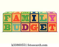 Family Budget in Alphabet Blocks