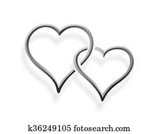 two hearts entwined two hearts entwined
