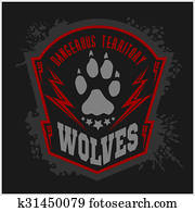 Wolves - military label, badges and design elements. Wolves - military label, badges and design elements.