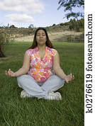 Woman meditating