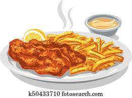 fried fish and chips fried fish and chips