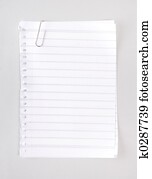 Lined Notebook Paper with Clip