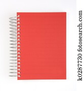 Red notebook Isolated