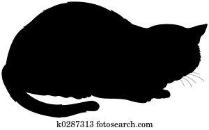 silhouette of a cat silhouette of a cat