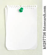 White Notebook Paper (with clipping path)