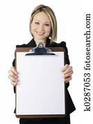 Woman Clipboard Woman Clipboard