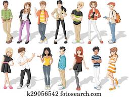 卡通漫画, 年轻人