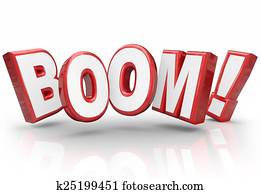 crescimento, 3d, palavra, explosivo, crescimento, aumento, vendas, economia, melhoria