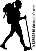 Female hiker Female hiker