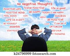 Man positive thinking.