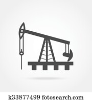 Oil rig silhouette on a white background Oil rig silhouette on a white background