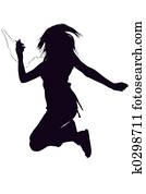 Silhouette Jumping Silhouette Jumping