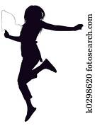 Silhouette Jumping Silhouette Jumping