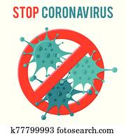 Stop 2019-nCoV Coronavirus Sign Stop 2019-nCoV Coronavirus Sign