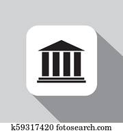 bank, symbol, vektor bank, symbol, vektor