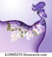 Beautiful young woman with flowers Beautiful young woman with flowers