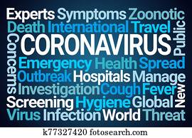 coronavirus, wort, wolke coronavirus, wort, wolke