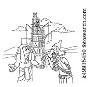 dass, erbauer, von, dass, turm, von, babel