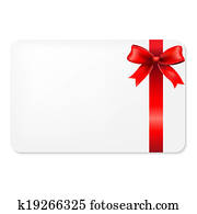 Red Bow And Blank Gift Tag Red Bow And Blank Gift Tag