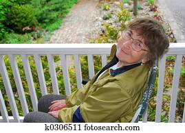 Senior woman smiling