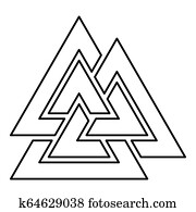 valknut ring drawings valknut ring drawings