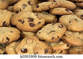 עוגיות של שבב של השוקולד