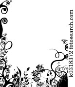 bw foliage border bw foliage border