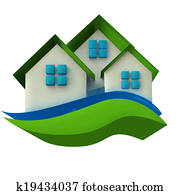 Houses icon 3D image