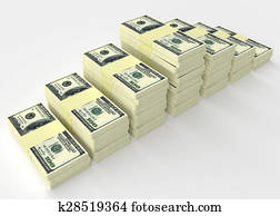 Money stack. Finance concepts