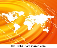 Orange World Map Orange World Map