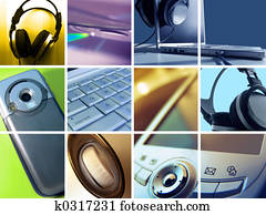 tecnologia, montagem