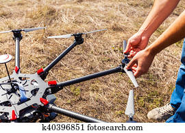 The process of setting up a copter before flight.