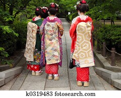 Three geishas Three geishas