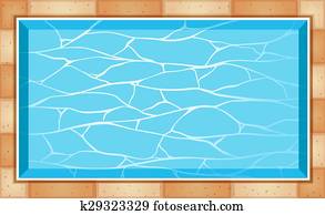 Top view of swimming pool Top view of swimming pool